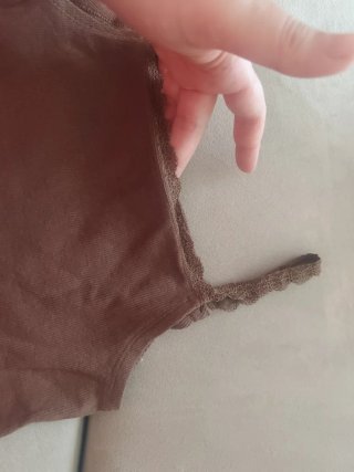 Top marrón con encaje  talla 10/12 años