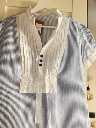 Camisa náutica rayas azules y blancas
