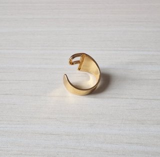 Anello lettera P oro acciaio inox