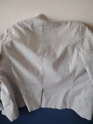 Giacca uomo Never Mind righe beige/nere