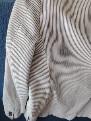 Giacca uomo Never Mind righe beige/nere