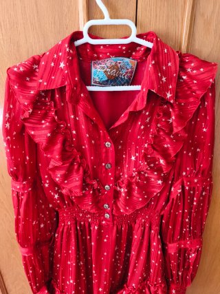 Vestido Holy Preppy Rojo Estrellas