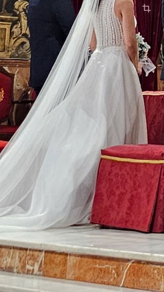 Vestido de Novia Rosa Clará Talla S Mod. Ander