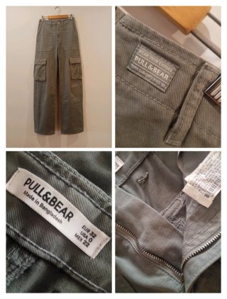 Pantalón cargo chica color gris talla 32