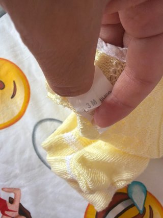 Conjunto hilo bebé amarillo Talla 3 meses