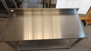 Mesa Mural Inox ROMUX 140x60 cm Con Estante