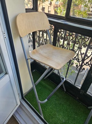 Pack de 2 sillas plegables madera y metal
