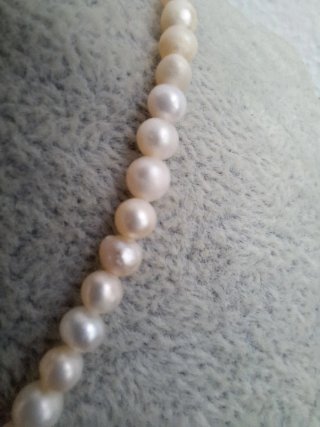 Choker perle fiume naturali chiusura acciaio