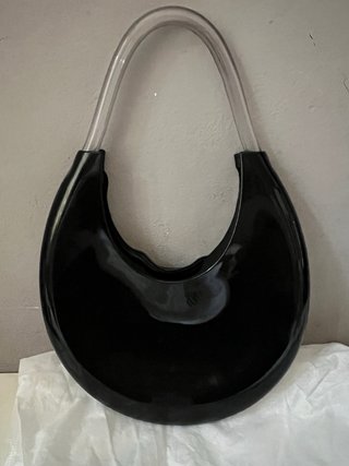 Borsa Melissa Gomma Trasparente Nera