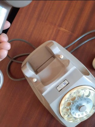 Telefono fisso a disco SIP Italtel grigio