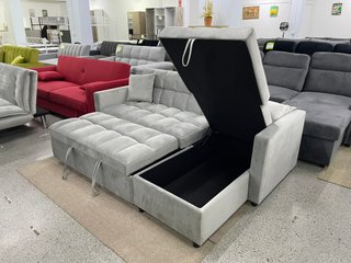 Sofá cama gris de terciopelo - Oferta!!