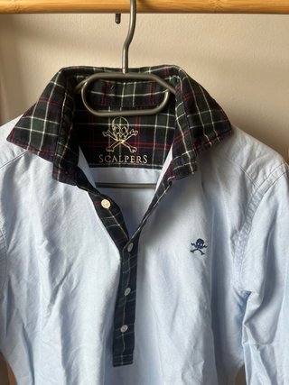 Camisa scalpers azul con cuadros