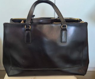 Lote 2 Bolsos Adolfo Dominguez Beige y Negro