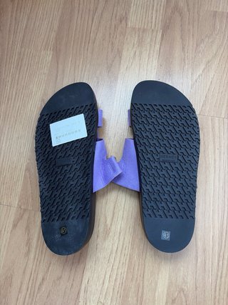 Sandalias Hermes Lila y Marrón