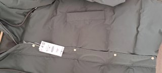 Anorak XL semilargo engomado khaki