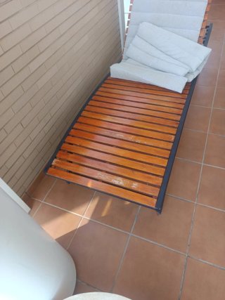 Tumbona de jardín madera y metal