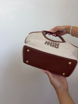 Borsa Miu Miu Beige e Marrone