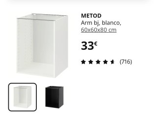 Mueble bajo METOD IKEA 60x60x80 cm
