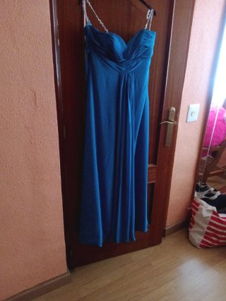 Vestido de fiesta azul mujer