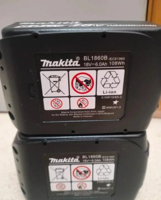 2 Baterias 18V 6Ah para Makita LXT Tipo BL1860B