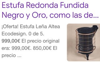 Estufa de leña hierro fundido