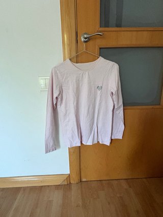 Camiseta pijama manga larga corazón