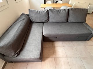 Sofá Cama IKEA FRIHETEN Chaise Longue Gris
