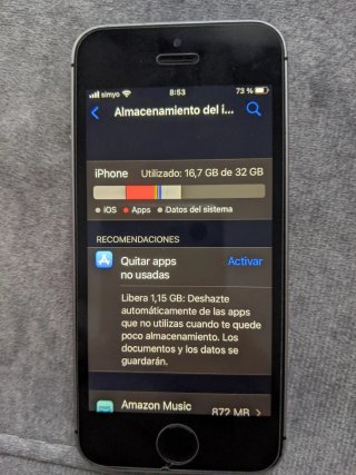 iPhone SE 32GB Gris Espacial en buen estado