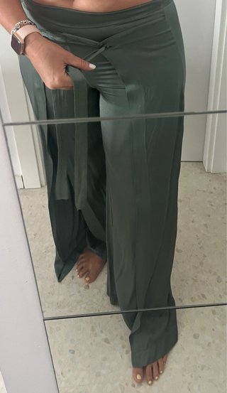 Pantalones palazzo verde