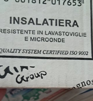 Insalatiera resistente lavastoviglie microonde