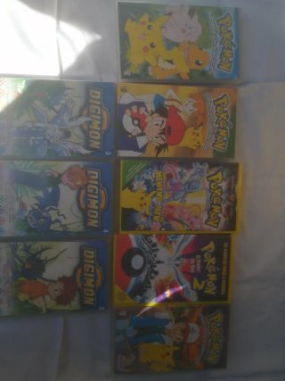 Lote 7 Películas VHS Pokémon y Digimon