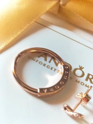 Conjunto Pandora Aro y Pendientes Oro Rosa