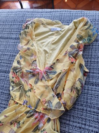 NUEVO Vestido amarillo floral verano