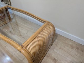 Tavolo da centro Maison du Monde in rattan e cristallo