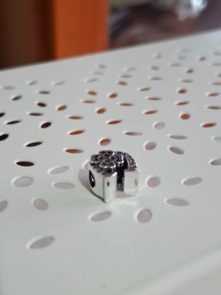 Charm Herradura Trébol Verde y Plata