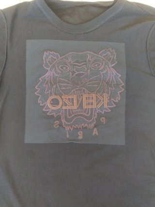 Camiseta Kenzo Paris XL Negra Tigre