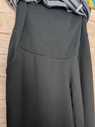 Conjunto premamá rayas gris y negro