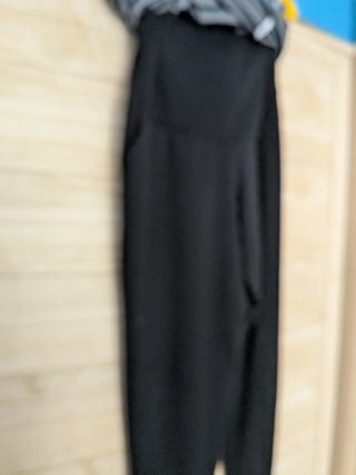 Conjunto premamá rayas gris y negro