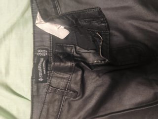 2 Pantalones efecto piel negro