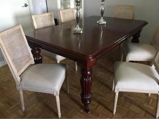 Mesa Comedor Caoba Estilo Victoriano