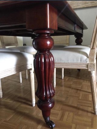 Mesa Comedor Caoba Estilo Victoriano