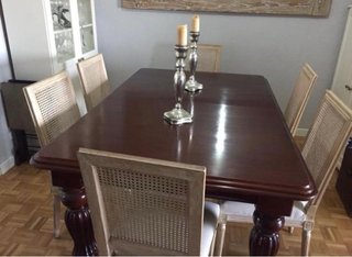 Mesa Comedor Caoba Estilo Victoriano