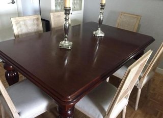 Mesa Comedor Caoba Estilo Victoriano