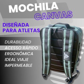 Mochila deportiva crossfit loneta impermeable