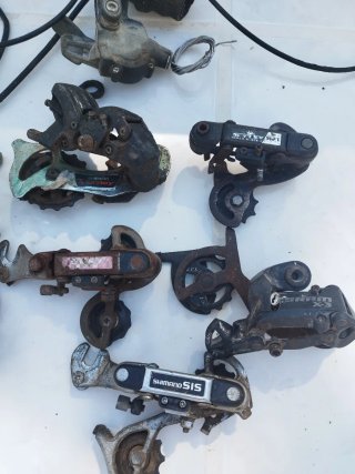 Lote desviadores y manetas cambio bicicleta