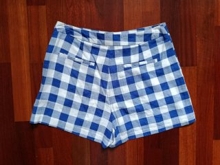 Shorts cuadros azul y blanco