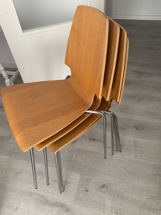 4 Sillas Ikea Madera y Metal(45 euros las 4)