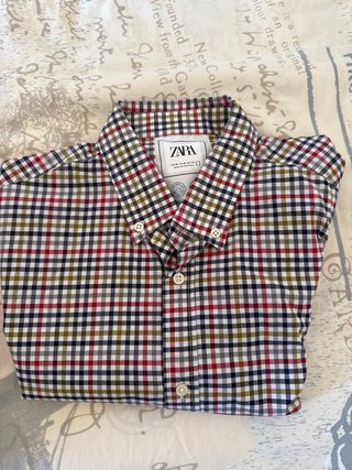 Camisa Zara cuadros chico Talla M