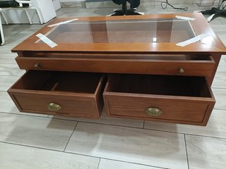 Mesa de centro madera y cristal