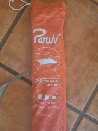 Sombrilla de playa Paruv naranja y verde 170 cm